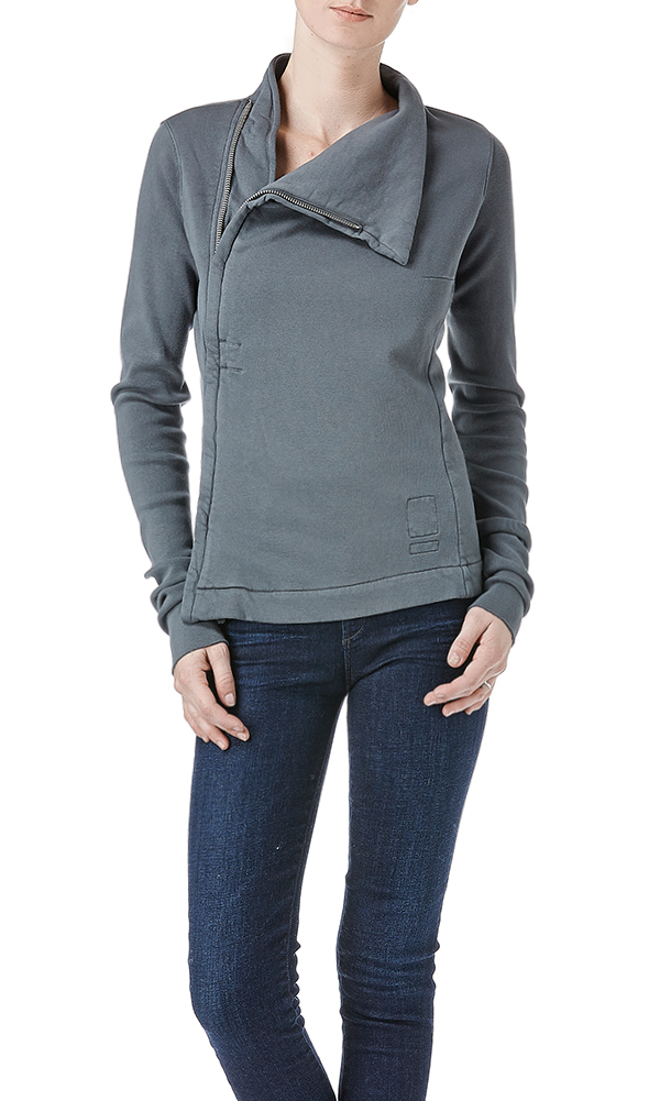 grey sweatshirt jacket